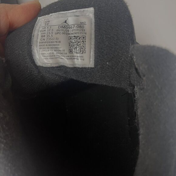 Nike Air Jordan Retro 3 Fear Pack Grey Orange DM0966-080 Preschool Boys Size 5Y - Picture 7 of 7